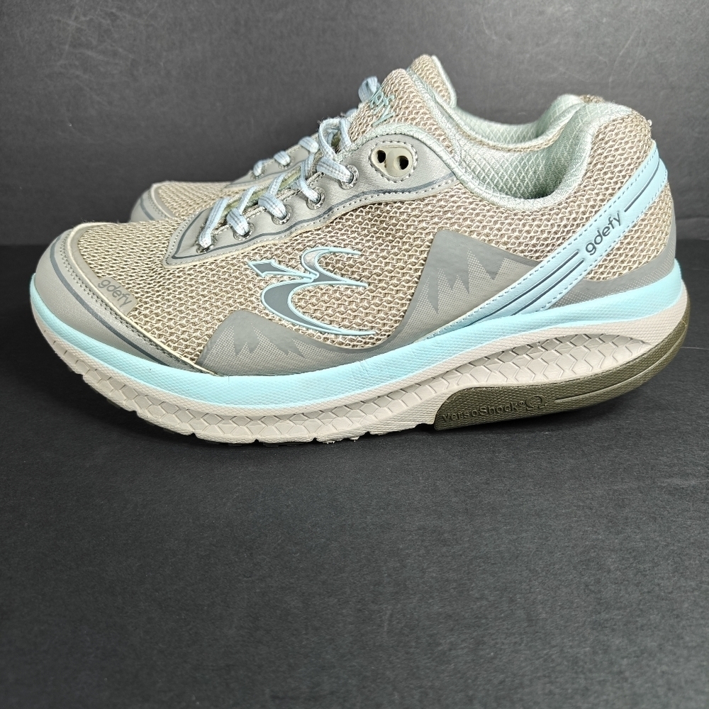 GDEFY Gravity Defyer Mighty Walk Sneakers Teal Gray  Women's Shoes Size 10.5